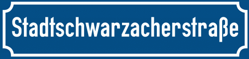 Straßenschild Stadtschwarzacherstraße zum kostenlosen Download