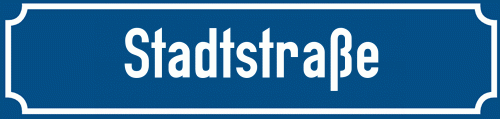 Straßenschild Stadtstraße zum kostenlosen Download