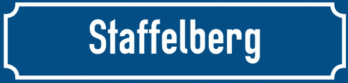 Straßenschild Staffelberg zum kostenlosen Download