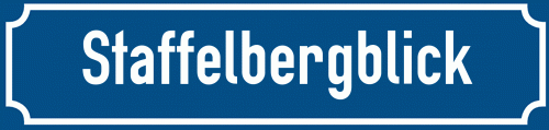 Straßenschild Staffelbergblick