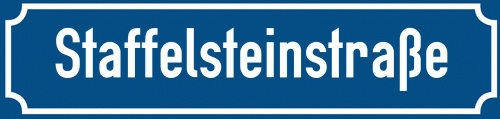Straßenschild Staffelsteinstraße