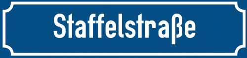 Straßenschild Staffelstraße zum kostenlosen Download