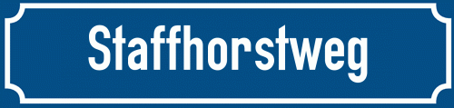 Straßenschild Staffhorstweg