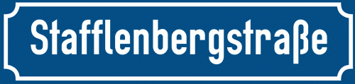 Straßenschild Stafflenbergstraße