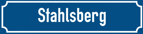 Straßenschild Stahlsberg