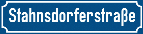 Straßenschild Stahnsdorferstraße zum kostenlosen Download