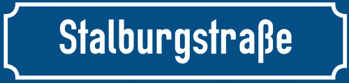 Straßenschild Stalburgstraße