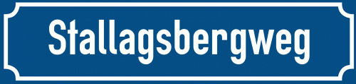 Straßenschild Stallagsbergweg