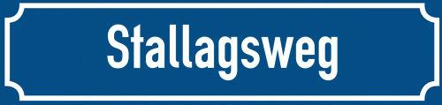 Straßenschild Stallagsweg