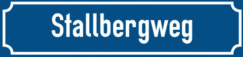 Straßenschild Stallbergweg
