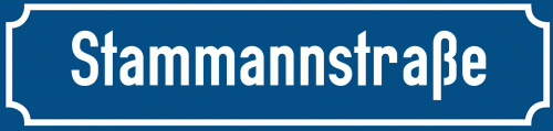 Straßenschild Stammannstraße