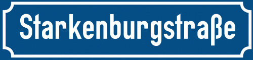 Straßenschild Starkenburgstraße zum kostenlosen Download