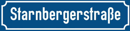 Straßenschild Starnbergerstraße zum kostenlosen Download