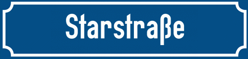 Straßenschild Starstraße