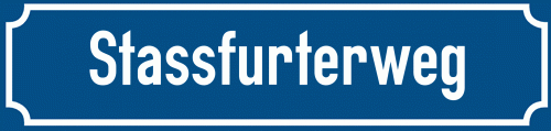 Straßenschild Stassfurterweg