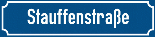 Straßenschild Stauffenstraße
