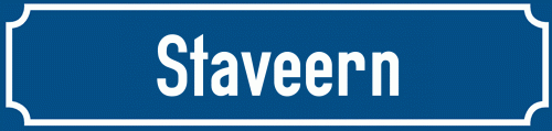 Straßenschild Staveern zum kostenlosen Download
