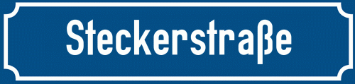 Straßenschild Steckerstraße