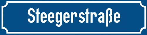 Straßenschild Steegerstraße