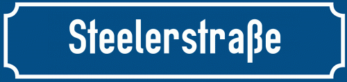 Straßenschild Steelerstraße