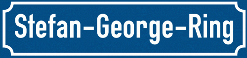 Straßenschild Stefan-George-Ring