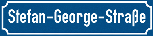 Straßenschild Stefan-George-Straße