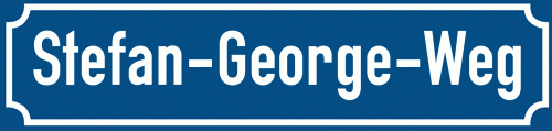 Straßenschild Stefan-George-Weg