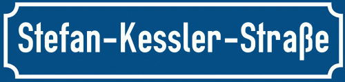 Straßenschild Stefan-Kessler-Straße