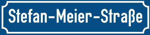 Straßenschild Stefan-Meier-Straße