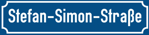 Straßenschild Stefan-Simon-Straße