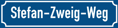 Straßenschild Stefan-Zweig-Weg