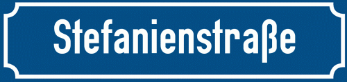 Straßenschild Stefanienstraße
