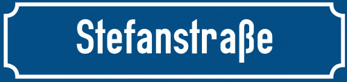Straßenschild Stefanstraße