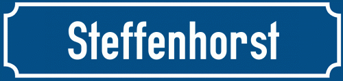 Straßenschild Steffenhorst
