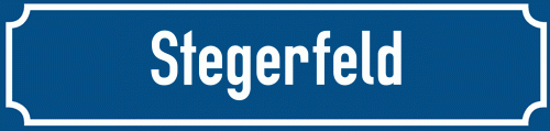 Straßenschild Stegerfeld zum kostenlosen Download