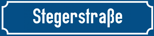 Straßenschild Stegerstraße