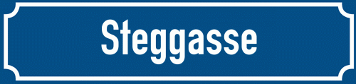 Straßenschild Steggasse