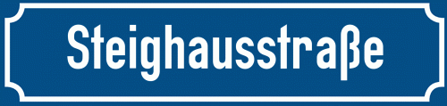 Straßenschild Steighausstraße