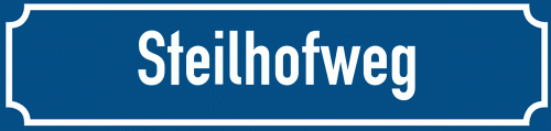Straßenschild Steilhofweg