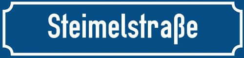 Straßenschild Steimelstraße