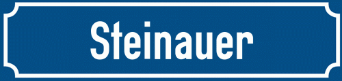 Straßenschild Steinauer