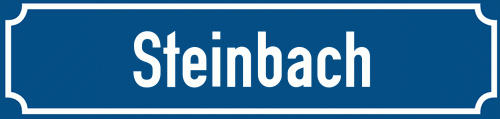 Straßenschild Steinbach