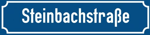 Straßenschild Steinbachstraße zum kostenlosen Download