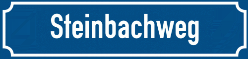 Straßenschild Steinbachweg zum kostenlosen Download