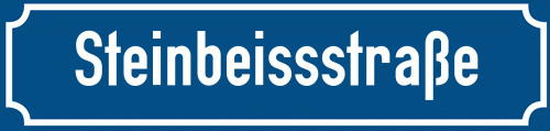 Straßenschild Steinbeissstraße