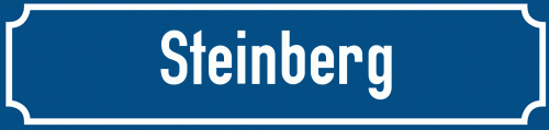 Straßenschild Steinberg