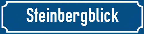 Straßenschild Steinbergblick