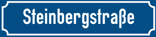 Straßenschild Steinbergstraße zum kostenlosen Download
