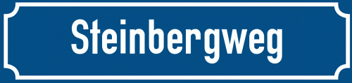 Straßenschild Steinbergweg