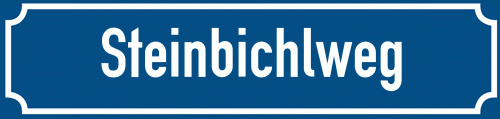 Straßenschild Steinbichlweg